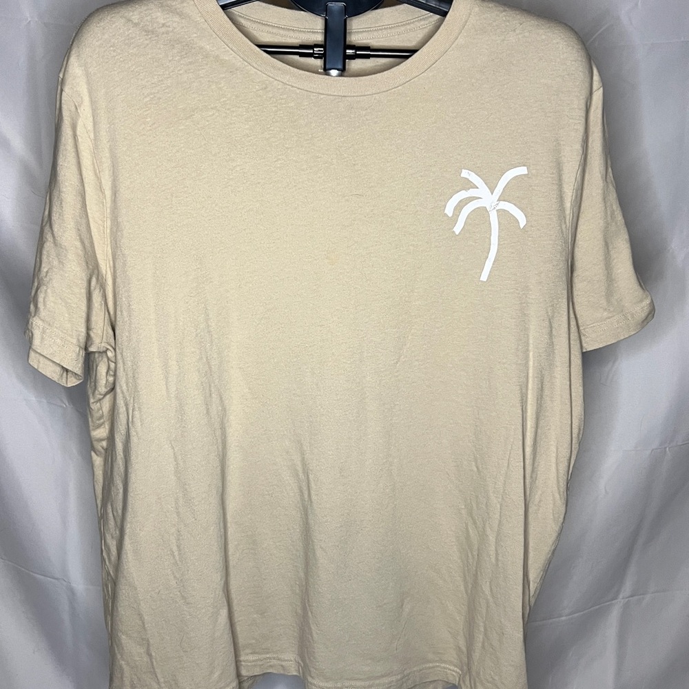 Old Navy Beige Soft-Wash Palm Tree Tee – Casual & Comfy | Size XL